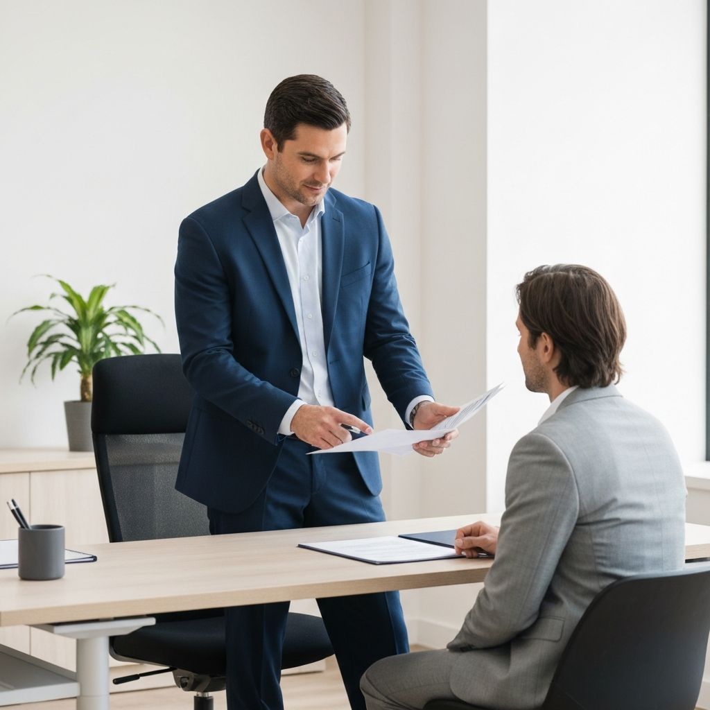 Representative helping a customer understand their options